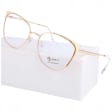 Złote Okulary kocie do komputera damskie z filtrem BLUE Light zerówki 2585-4