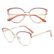 Okulary kocie do komputera damskie z filtrem BLUE Light zerówki Flex 25100F