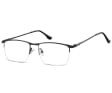 Okulary zerówki korekcyjne Prostokątne Żyłkowe 892C czarne