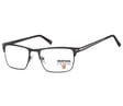 Oprawki korekcyjne okulary optyczne prostokątne Montana flex MM604 czarny + srebrny