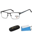 Oprawki korekcyjne okulary optyczne prostokątne Montana flex MM604A czarny + niebieski