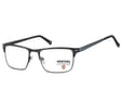Oprawki korekcyjne okulary optyczne prostokątne Montana flex MM604A czarny + niebieski