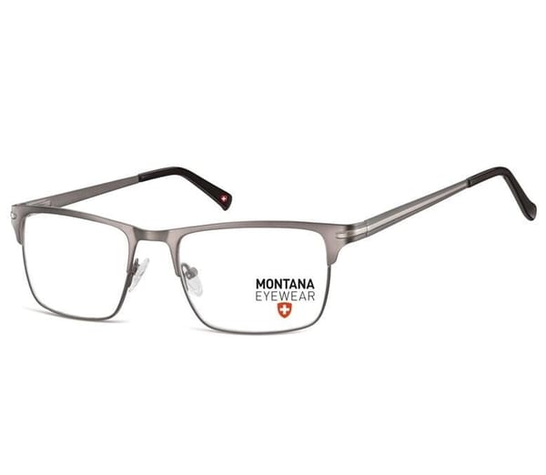 Oprawki korekcyjne okulary optyczne prostokątne Montana flex MM604C grafitowy + srebrny