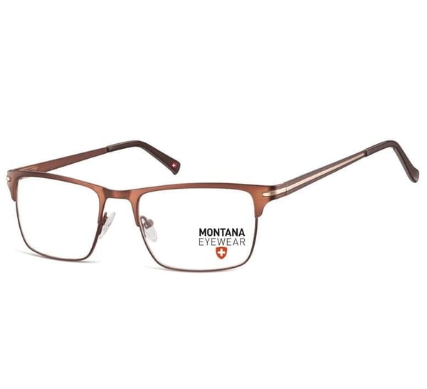 Oprawki korekcyjne okulary optyczne prostokątne Montana flex MM604E brązowy + złoty