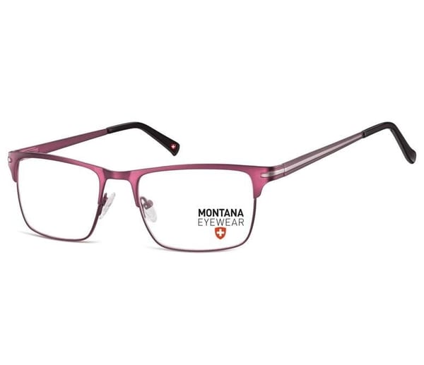 Oprawki korekcyjne okulary optyczne prostokątne Montana flex MM604F fioletowy + srebrny