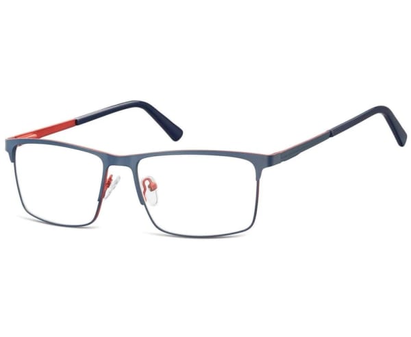 Okulary zerówki korekcyjne Nerd Prostokątne Flex 909B granatowe