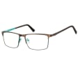 Okulary zerówki korekcyjne Nerd Prostokątne Flex 909D brązowe