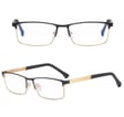 Męskie aluminiowe okulary zerówki do komputera BLUE LIGHT black-gold 25125C