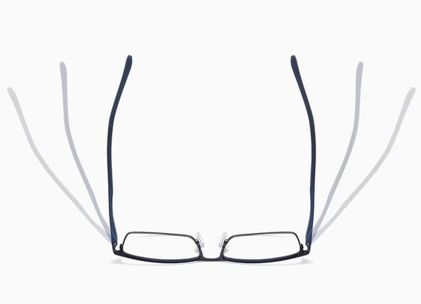 Męskie aluminiowe okulary zerówki do komputera BLUE LIGHT black-gold 25125C