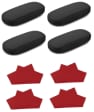 ZESTAW 8 PRODUKTÓW - 4x Etui na okulary czarne + 4x Ściereczka z mikrofibry