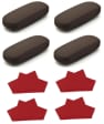 ZESTAW 8 PRODUKTÓW - 4x Etui na okulary brązowe + 4x Ściereczka z mikrofibry