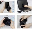 ZESTAW 8 PRODUKTÓW - 4x Etui na okulary srebrne + 4x Ściereczka z mikrofibry