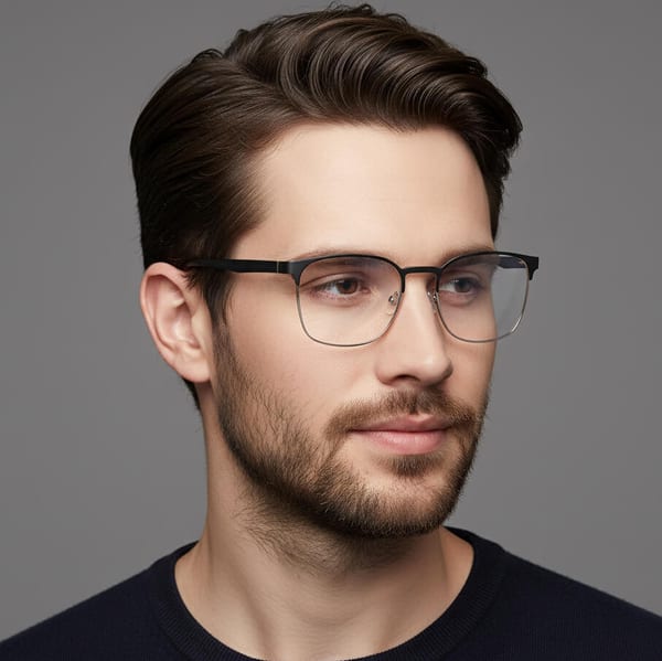 Solidne okulary zerówki do komputera BLUE LIGHT czarne z flexami 25126
