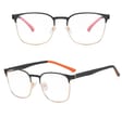 Solidne okulary zerówki do komputera BLUE LIGHT czarno-złote z flexami 25126C