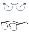 Solidne okulary zerówki do komputera BLUE LIGHT granatowo-czarne z flexami 25126E