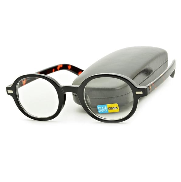 Okulary zerówki do komputera Lenonki z filtrem BLUE LIGHT SV101B czarny/panterka