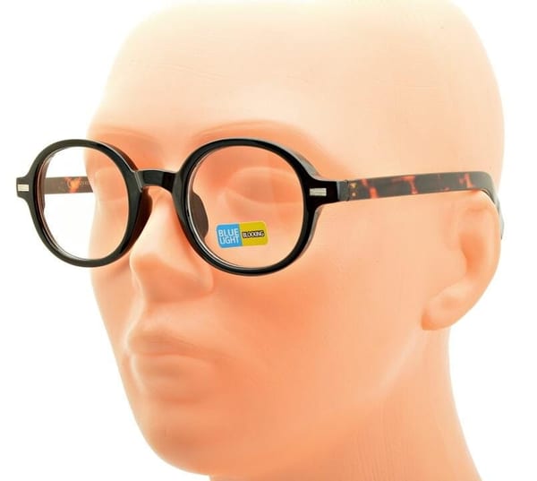 Okulary zerówki do komputera Lenonki z filtrem BLUE LIGHT SV101B czarny/panterka