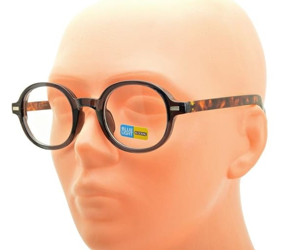 Okulary zerówki do komputera Lenonki z filtrem BLUE LIGHT SV101C szary/panterka