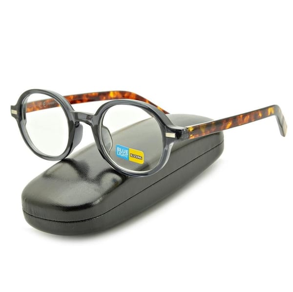 Okulary zerówki do komputera Lenonki z filtrem BLUE LIGHT SV101C szary/panterka