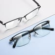 Ultralekkie tytanowe okulary zerówki z filtrem Blue Light do komputera półramkowe TN824