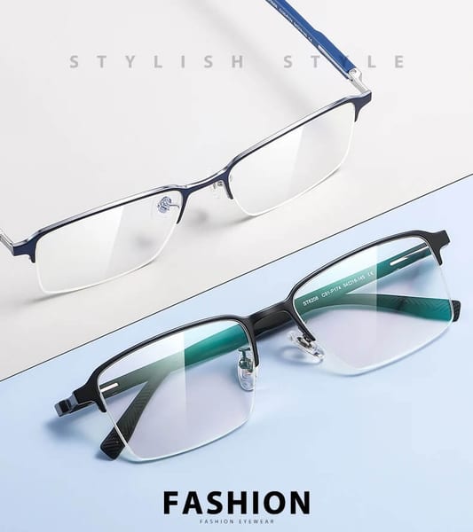 Ultralekkie tytanowe okulary zerówki z filtrem Blue Light do komputera Czarne TN825