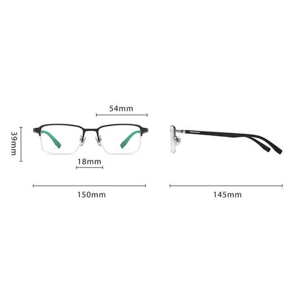 Ultralekkie tytanowe okulary zerówki z filtrem Blue Light do komputera Brązowe TN825A