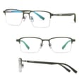 Ultralekkie tytanowe okulary zerówki z filtrem Blue Light do komputera Zielone TN825C