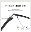 Ultralekkie tytanowe okulary zerówki z filtrem Blue Light do komputera Czarne TN826
