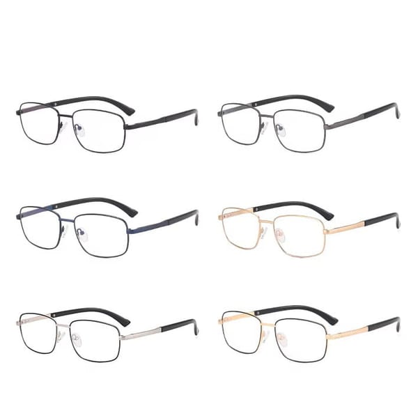 Metalowe okulary zerówki z filtrem Blue Light do komputera 25154 złote + akcesoria