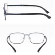 Metalowe okulary zerówki z filtrem Blue Light do komputera 25154E Granatowe + akcesoria