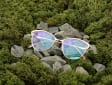 Damskie kocie okulary zerówki z antyrefleksem ST317C moc: 0.00 złoty/różowy