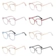 Damskie okulary kocie zerówki do komputera BLUE LIGHT z fleksami 25153E Niebieski