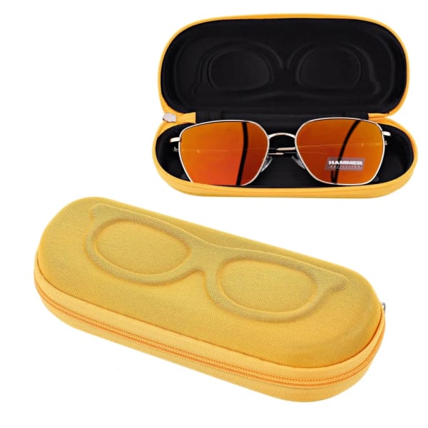 Etui na okulary na zamek ET-120 żółte