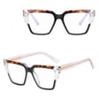 Okulary damskie kocie zerówki do komputera BLUE LIGHT 25143 Czarny/Panterka