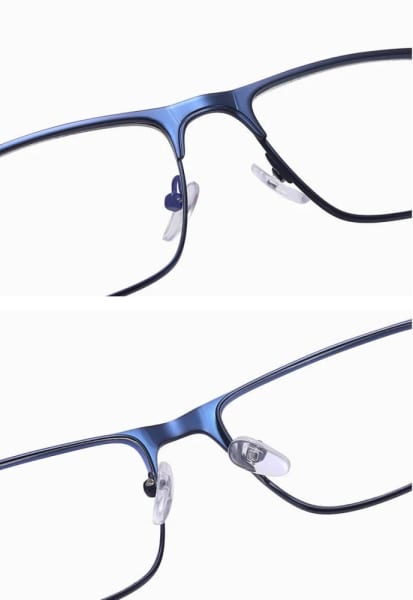 Metalowe męskie okulary zerówki z filtrem Blue Light do komputera 25139B złote + akcesoria