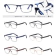 Metalowe męskie okulary zerówki z filtrem Blue Light do komputera 25139B złote + akcesoria