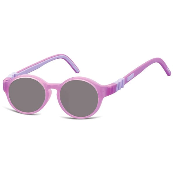Elastyczne dziecięce okulary przeciwsłoneczne okrągłe + gumka Sunoptic SK7 fioletowe