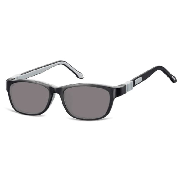 Elastyczne dziecięce okulary przeciwsłoneczne prostokątne + gumka Sunoptic SK6C czarne