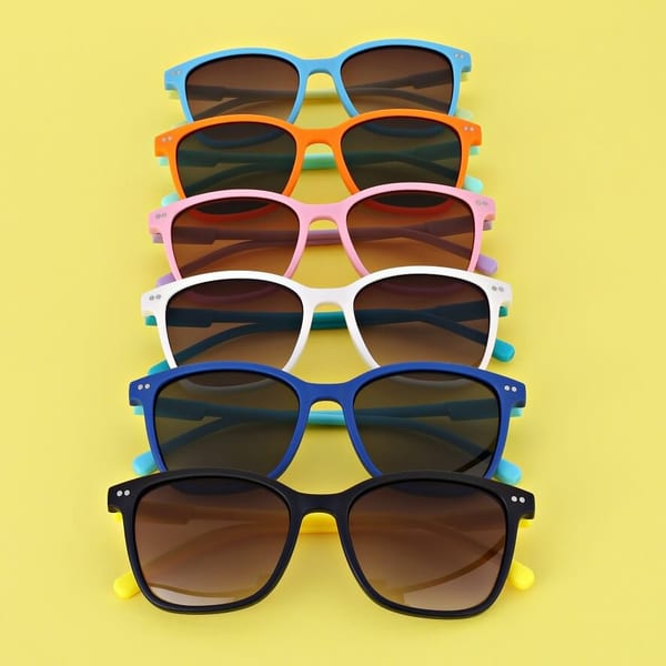 Okulary przeciwsłoneczne dla dzieci STKD-07B biały/turkus