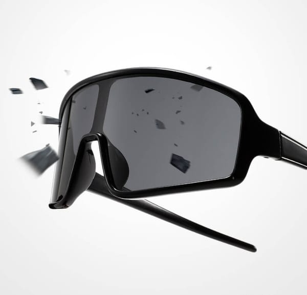 Sportowe okulary przeciwsłoneczne lustrzanki z filtrem UV400 STS-01 czarny/srebrny