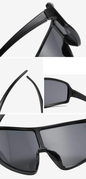 Sportowe okulary przeciwsłoneczne lustrzanki z filtrem UV400 STS-01 czarny/srebrny