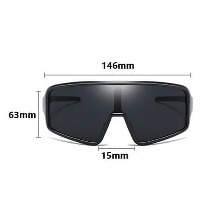 Sportowe okulary przeciwsłoneczne lustrzanki z filtrem UV400 STS-01 czarny/srebrny