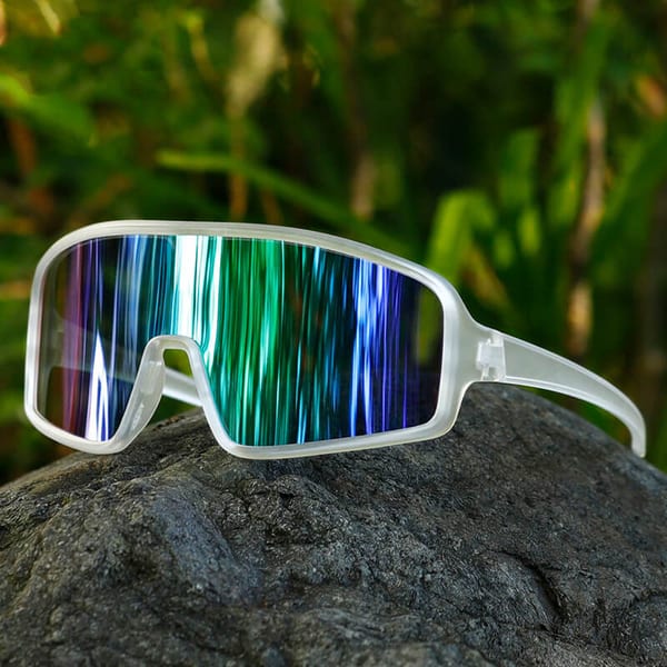 Sportowe okulary przeciwsłoneczne lustrzanki z filtrem UV400 STS-01B czarny/pomarańcz
