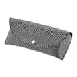 Etui na okulary imitacja skóry węża ET-129 srebrne/czarne