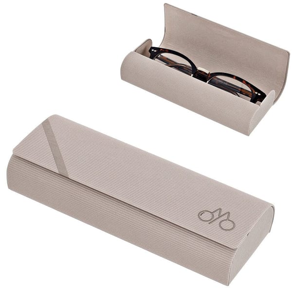 Etui okularowe na magnes ET-131B szary beż