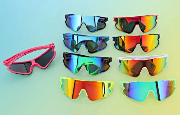 Dziecięce 8-13 lat sportowe okulary przeciwsłoneczne SVMK-20D czerwone